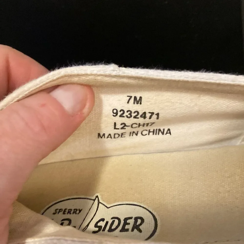 Sperry canvas white comfort sole platform espadrilles size 7